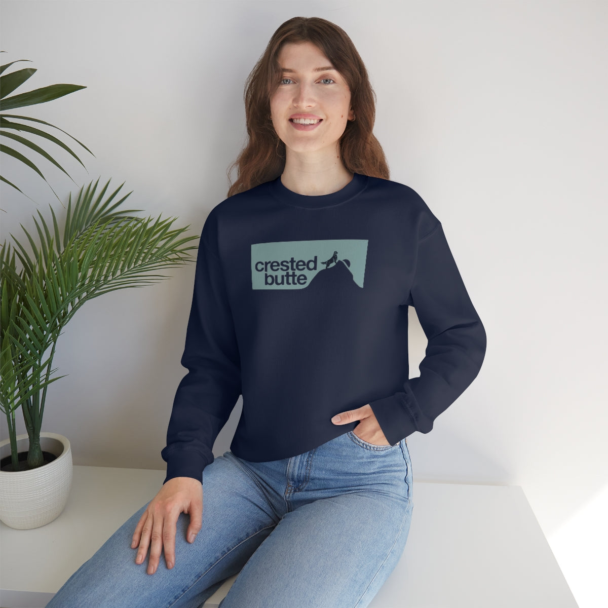 Crested Butte Unisex Heavy Blend Crewneck Sweatshirt, Colorado Gifts, Ski Vacation, Apres Ski, Skiing