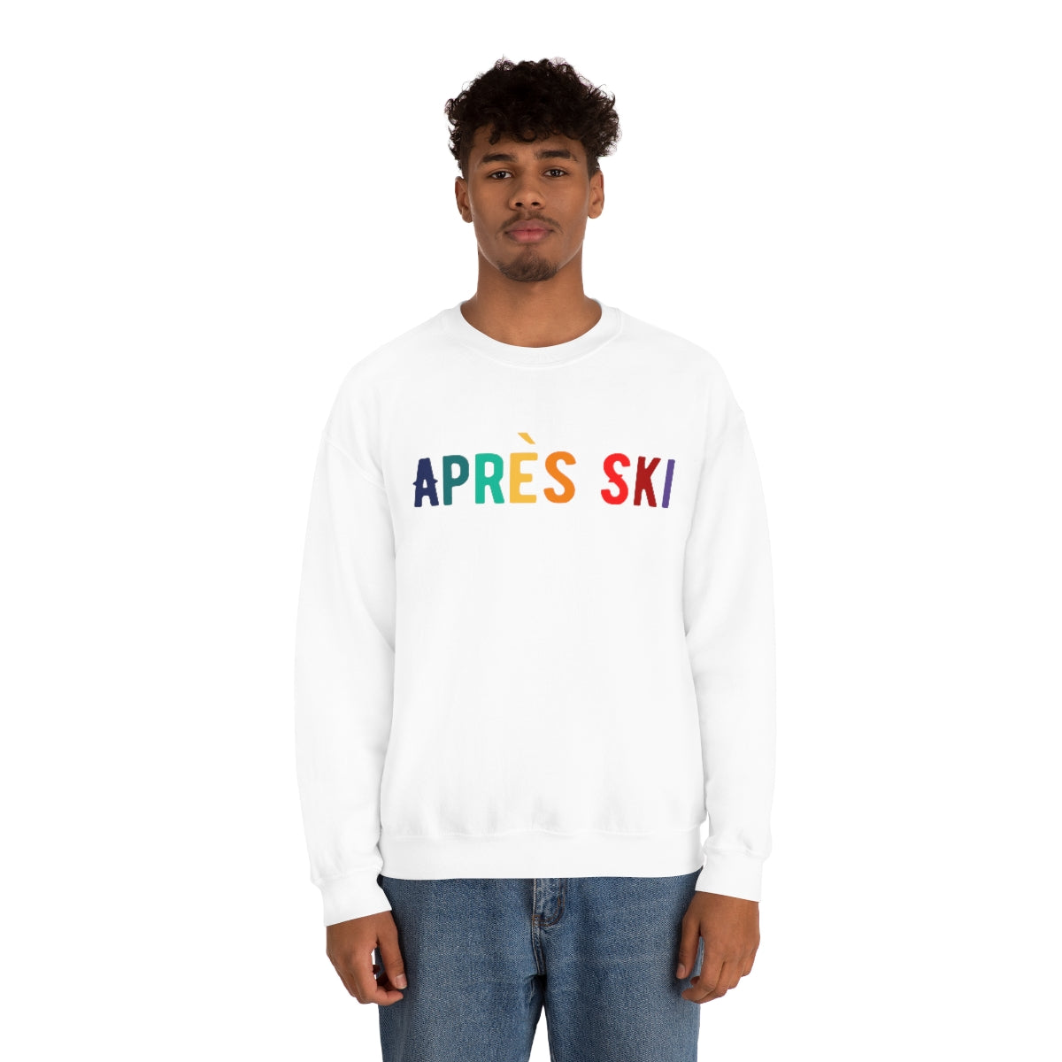 Apres Ski Unisex Heavy Blend Crewneck Sweatshirt, Colorado Gift, Girls Weekend