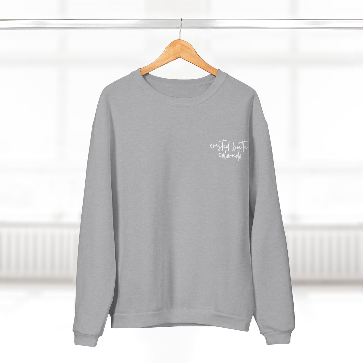 Crested Butte Unisex Crew Neck Sweatshirt, Colorado Gifts, Ski Weekend