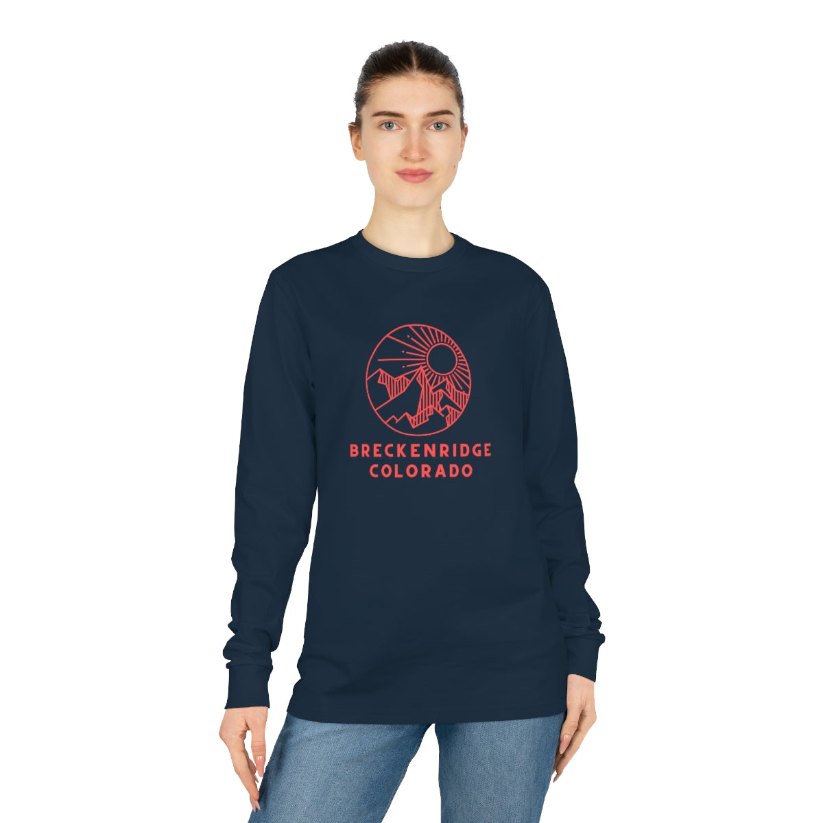 Breckenridge Colorado Unisex Shifts Dry Organic Long Sleeve Tee