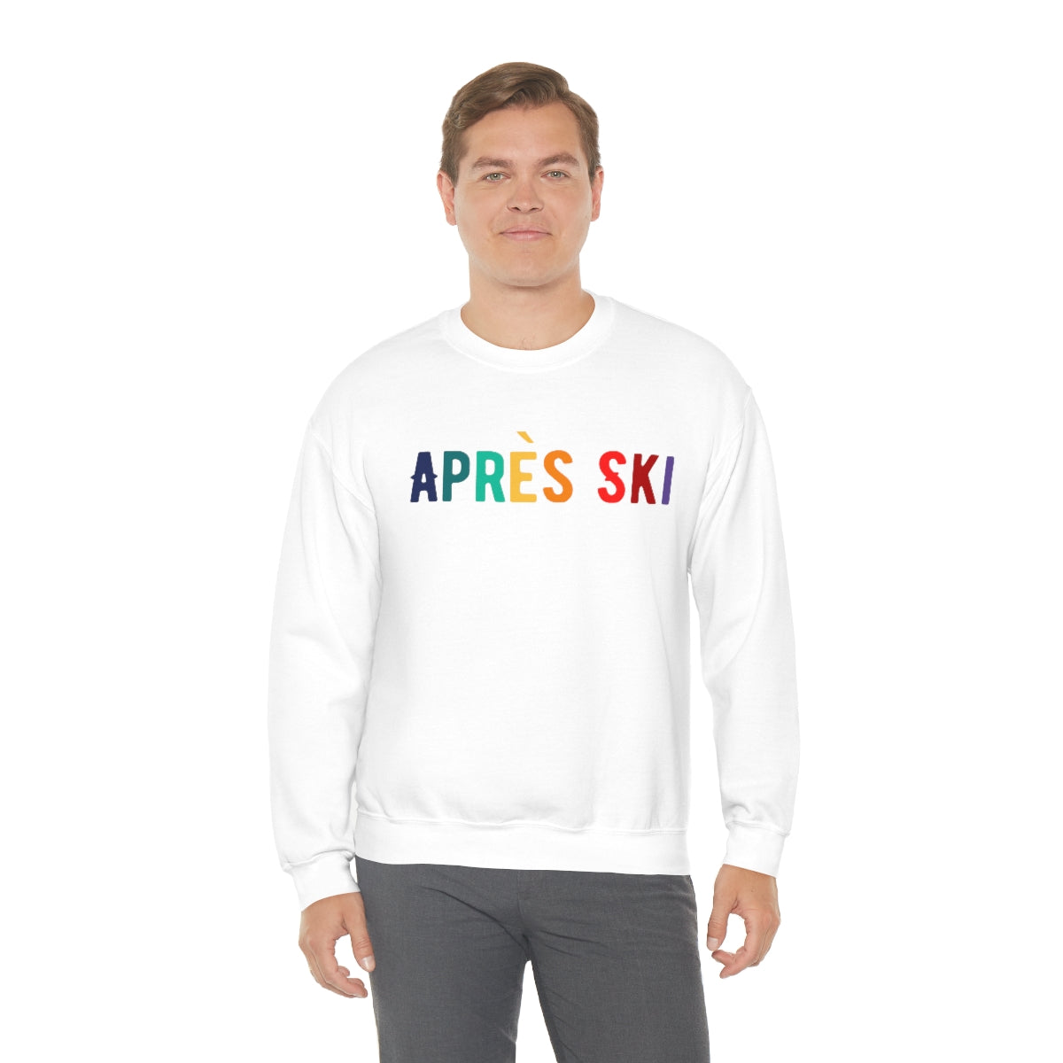 Apres Ski Unisex Heavy Blend Crewneck Sweatshirt, Colorado Gift, Girls Weekend