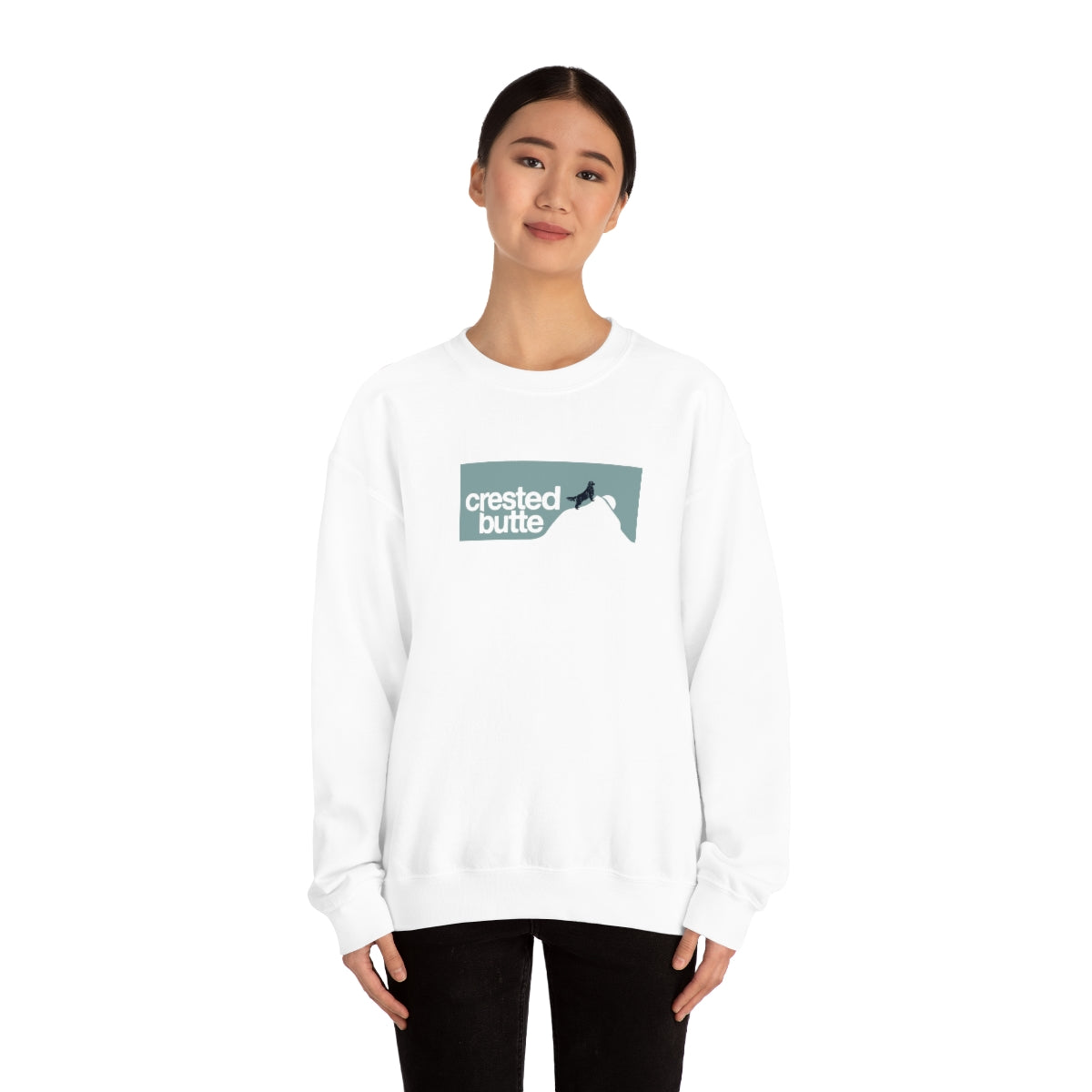 Crested Butte Unisex Heavy Blend Crewneck Sweatshirt, Colorado Gifts, Ski Vacation, Apres Ski, Skiing