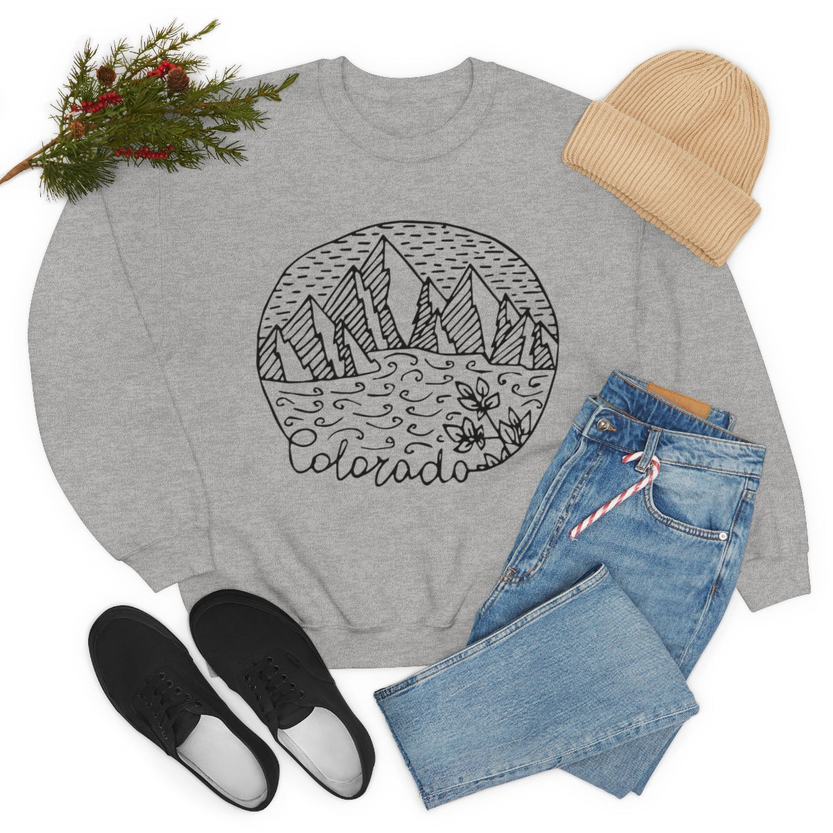 Colorado Crewneck Sweatshirt, Colorado Gifts, Colorado Apparel