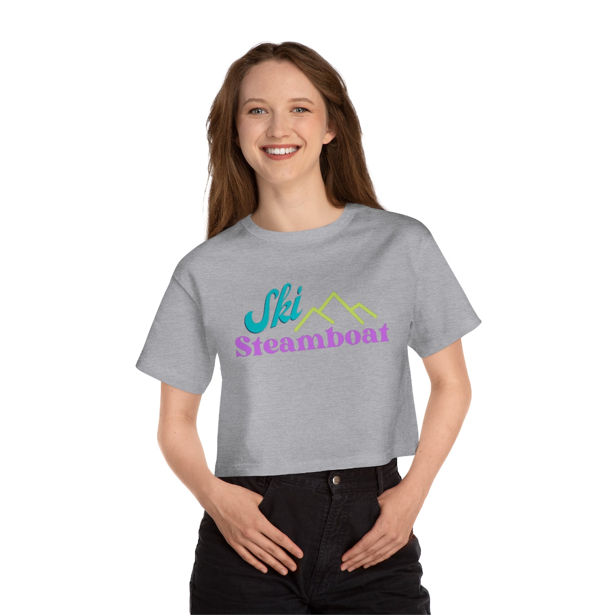 Steamboat Cropped T-Shirt,Ski Steamboat,Ski Colorado,Colorado Gifts