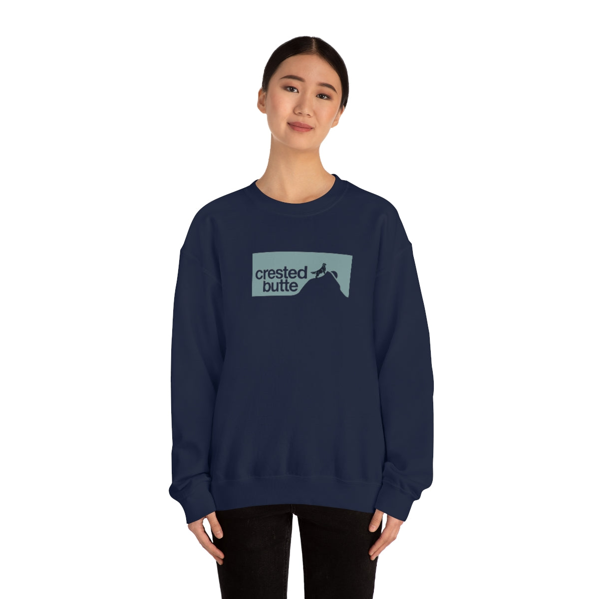 Crested Butte Unisex Heavy Blend Crewneck Sweatshirt, Colorado Gifts, Ski Vacation, Apres Ski, Skiing