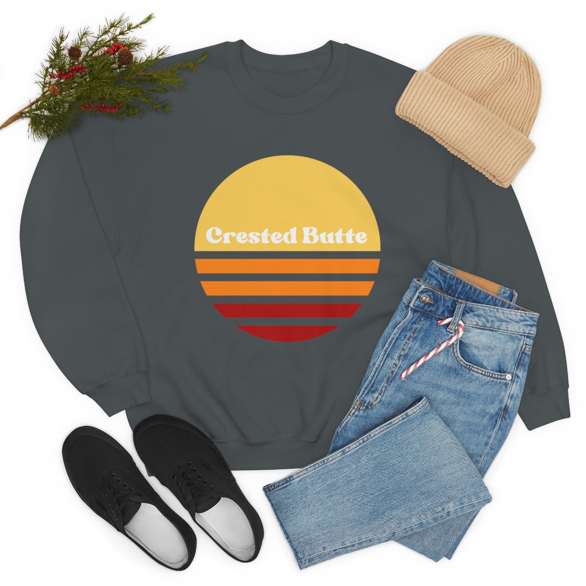 Crested Butte Sweatshirt, Colorado Gifts, Women's Colorado Sweatshirts, Unisex Heavy Blend Crewneck Sweatshirt