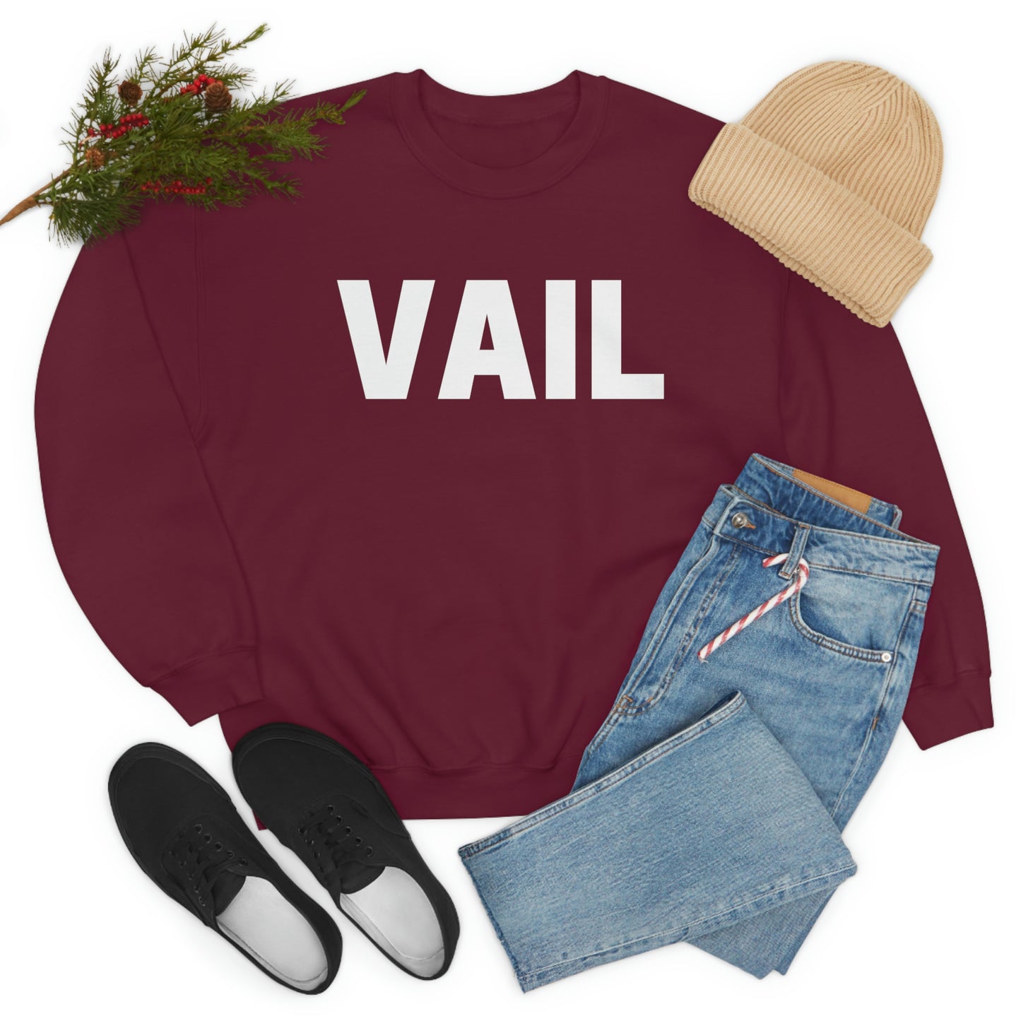 Vail Unisex Heavy Blend Crewneck Sweatshirt, Vail Colorado, Colorado Gifts