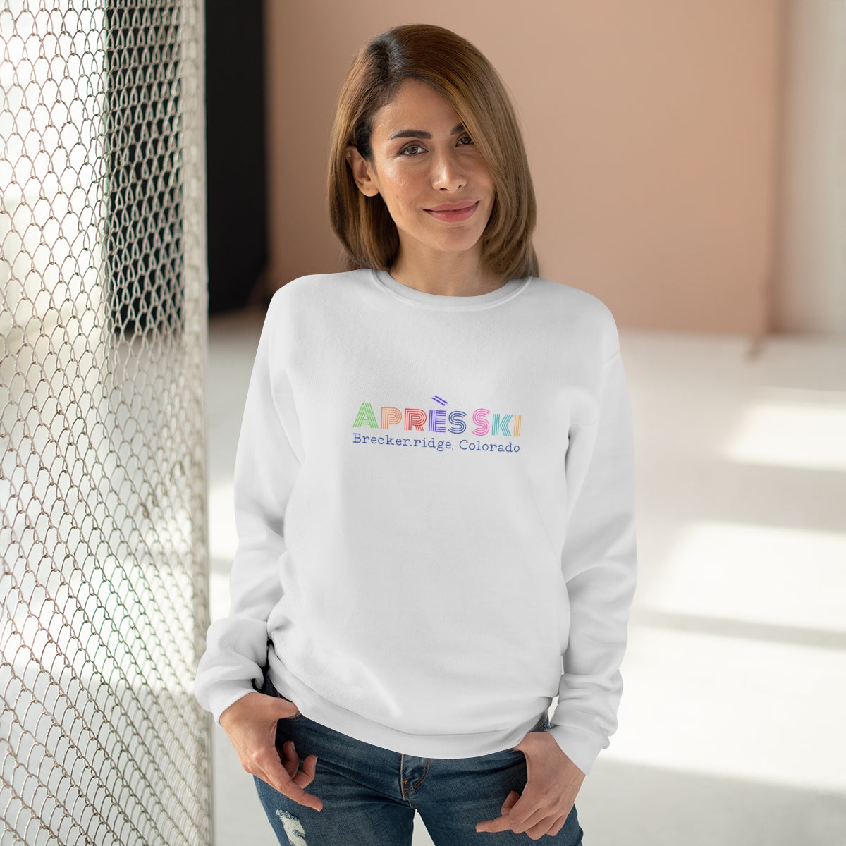 Apres Ski Unisex Crew Neck Sweatshirt | Colorado Gifts | Ski Trip Apparel