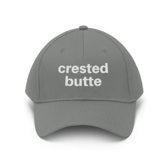 Crested Butte Unisex Twill Hat, Crested Butte Colorado, Colorado Gifts