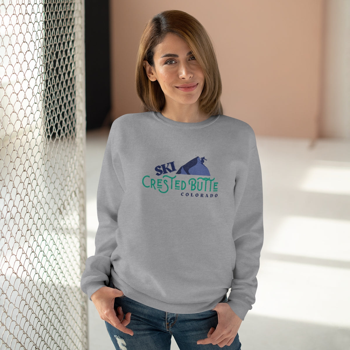 Crested Butte Unisex Crew Neck Sweatshirt | Colorado Gifts | Ski Weekend