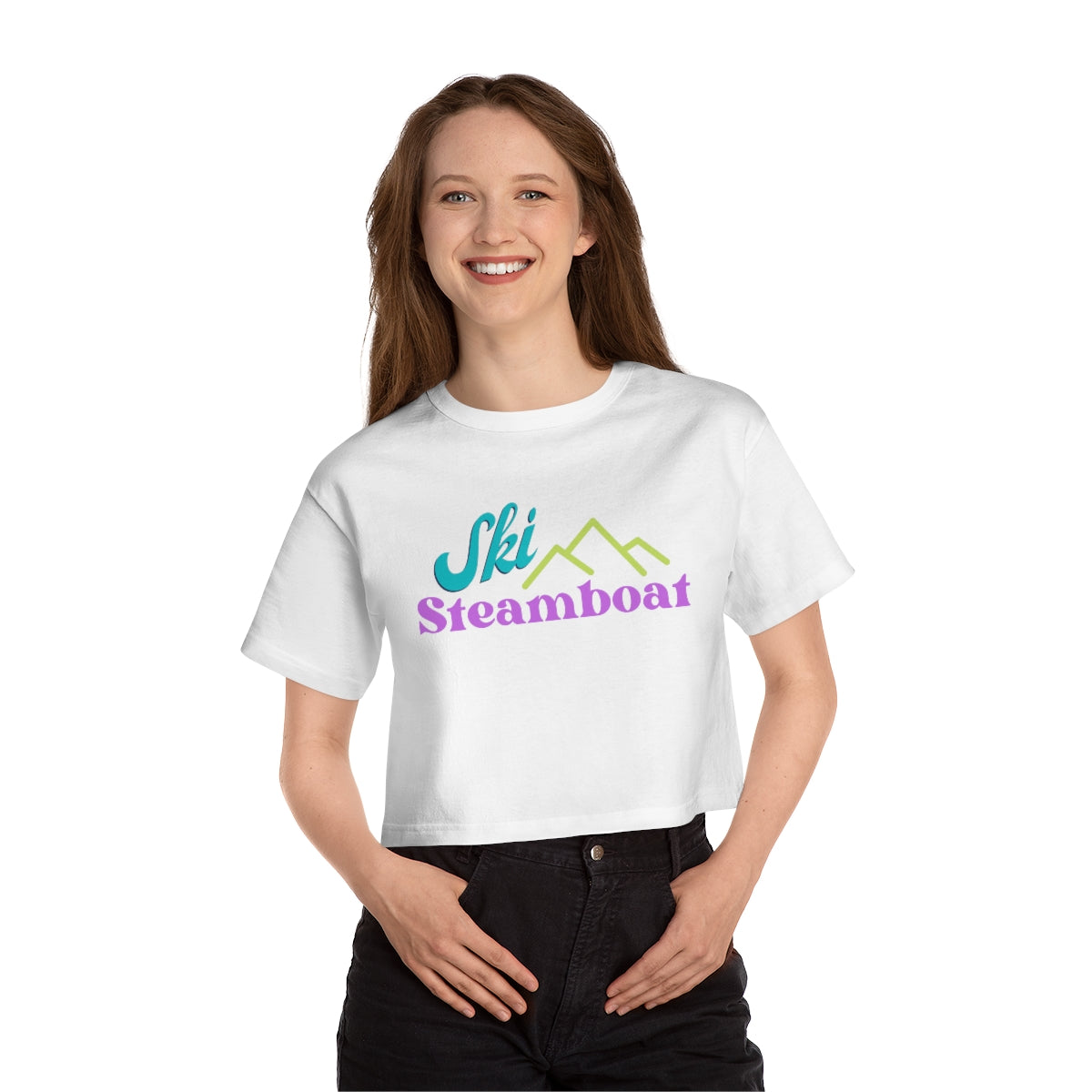 Steamboat Cropped T-Shirt,Ski Steamboat,Ski Colorado,Colorado Gifts