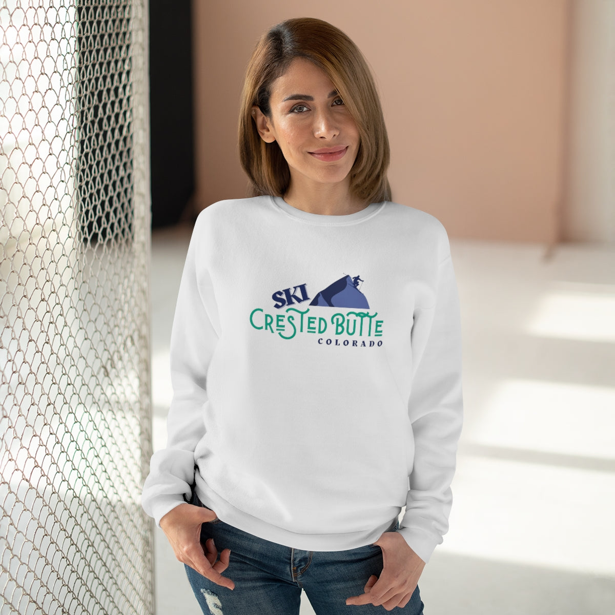 Crested Butte Unisex Crew Neck Sweatshirt | Colorado Gifts | Ski Weekend