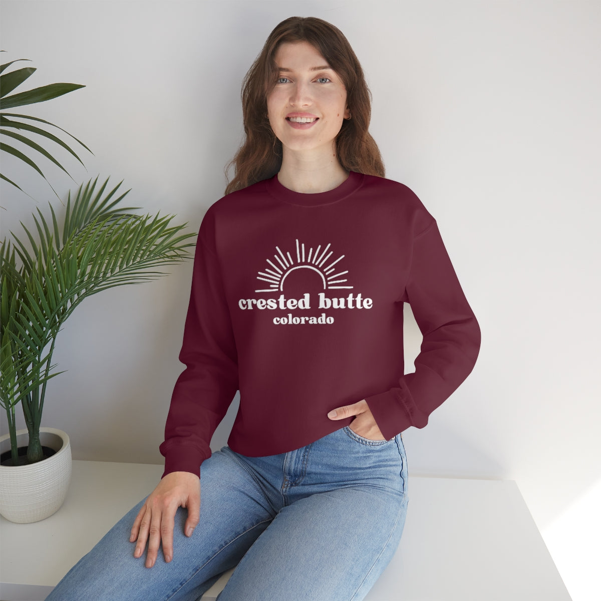 Crested Butte Unisex Heavy Blend Crewneck Sweatshirt